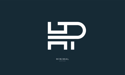 Alphabet letter icon logo HP