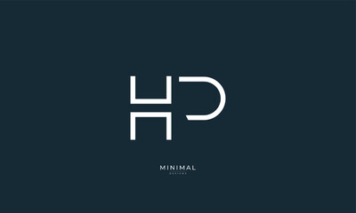 Alphabet letter icon logo HP