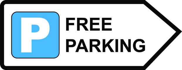 free parking vehicle vector sign