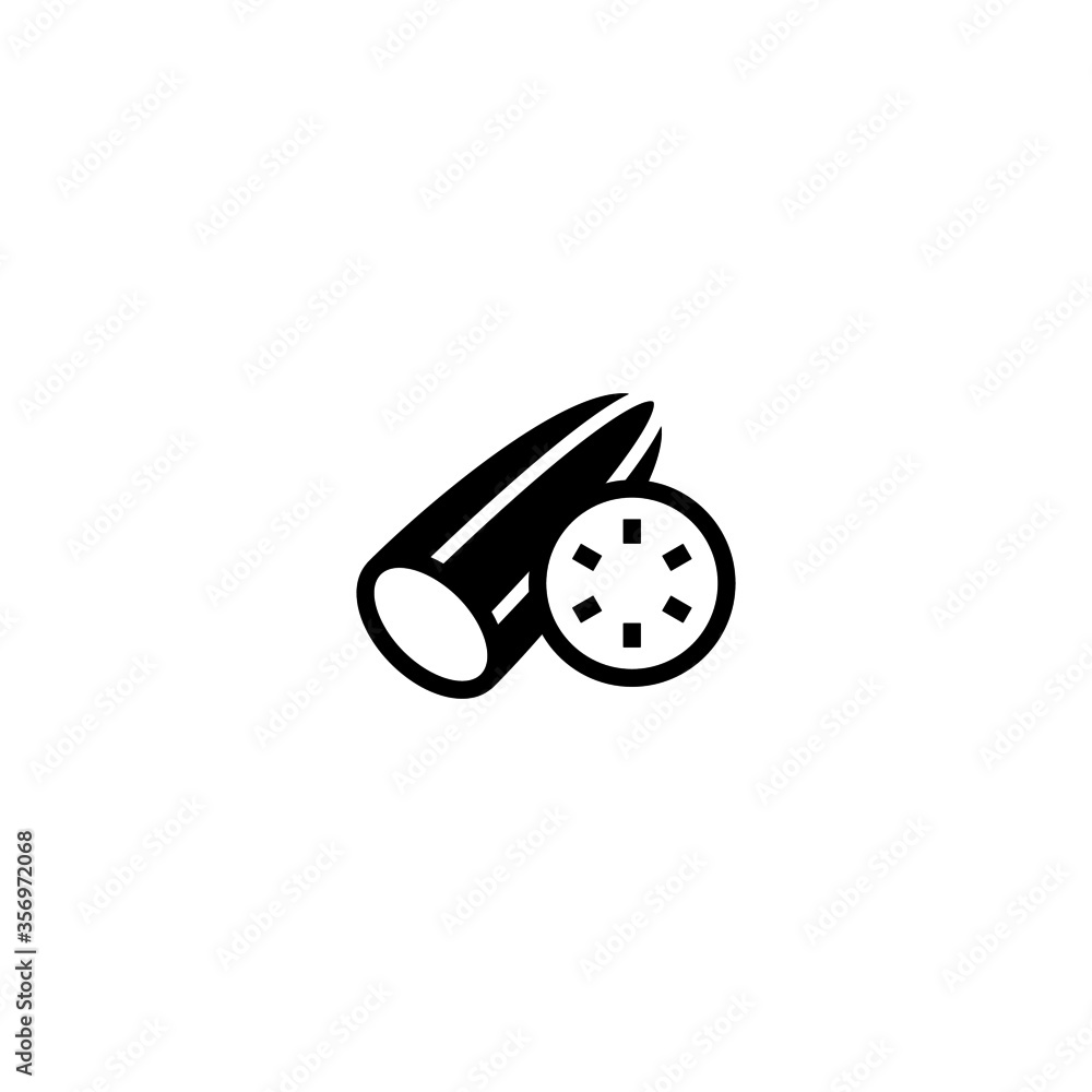 Poster cucumber vector icon in black solid flat design icon isolated on white background