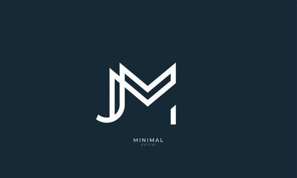 Alphabet letter icon logo JM