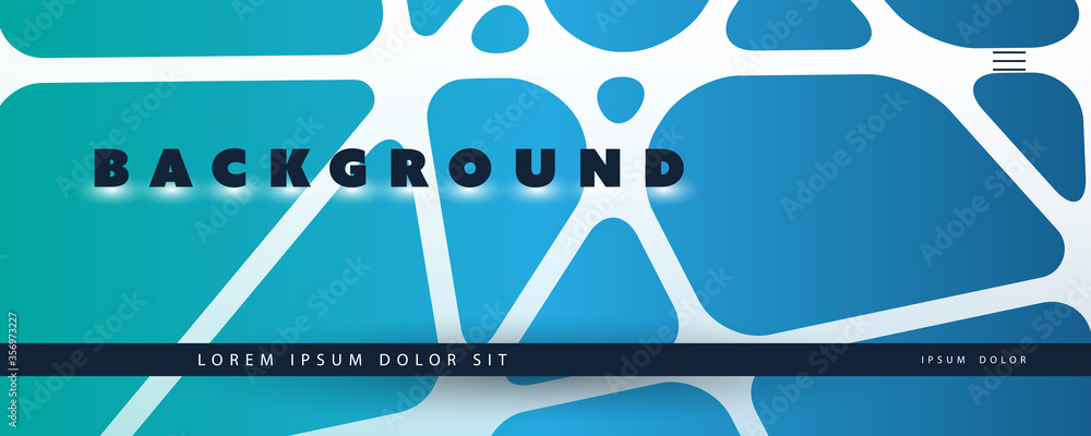 Wall mural abstract green and blue minimal geometric pattern background, multi purpose template, gradient shape