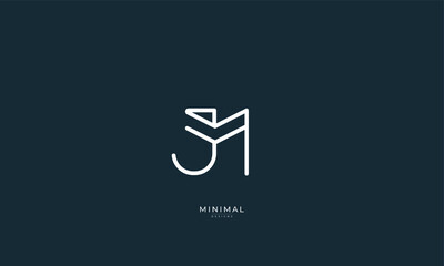 Alphabet letter icon logo JM