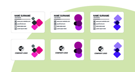 Simple vector business card design