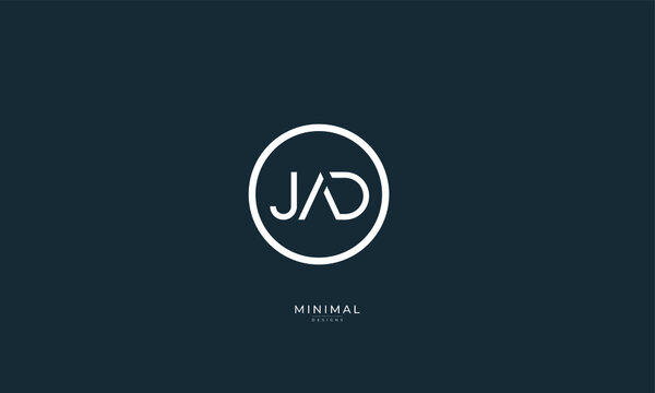 Alphabet letter icon logo JAD
