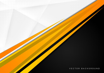 Template corporate concept yellow black grey and white contrast background.