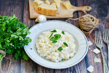 risotto with mushrooms and cheese
