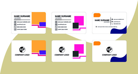 Simple vector business card design