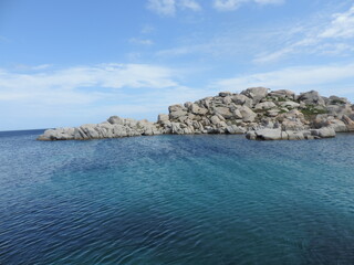 Fototapeta premium Sea, sun, cloud, beach, sand, shells, summer