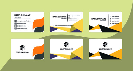 Simple vector business card design