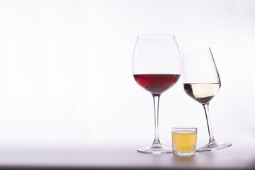 wine glasses simulating family