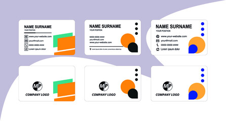 Simple vector business card design