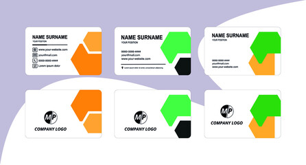 Simple vector business card design