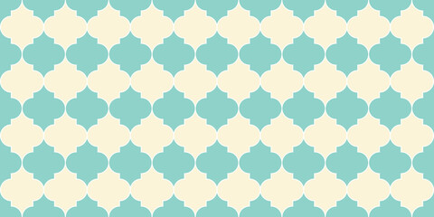 Persian Mosque Window Tile. Seamless Moroccan Mosaic Ornament. Eid Mubarak 