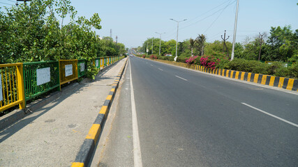 Deserted Road in summer in india