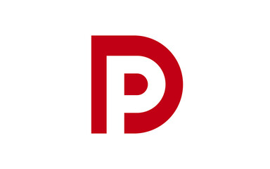 DP or PD Letter Initial Logo Design, Vector Template