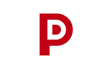 DP or PD Letter Initial Logo Design, Vector Template