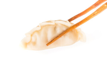 Japanese gyoza snack isolated on a white background