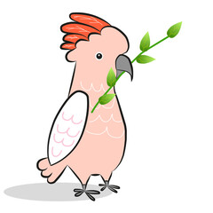  parrot with a branch
