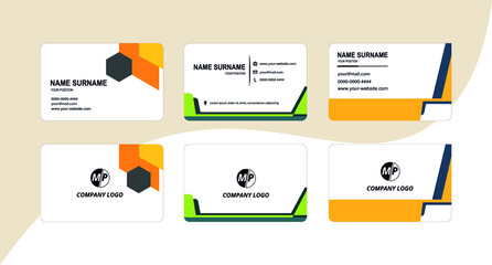 Simple vector business card design