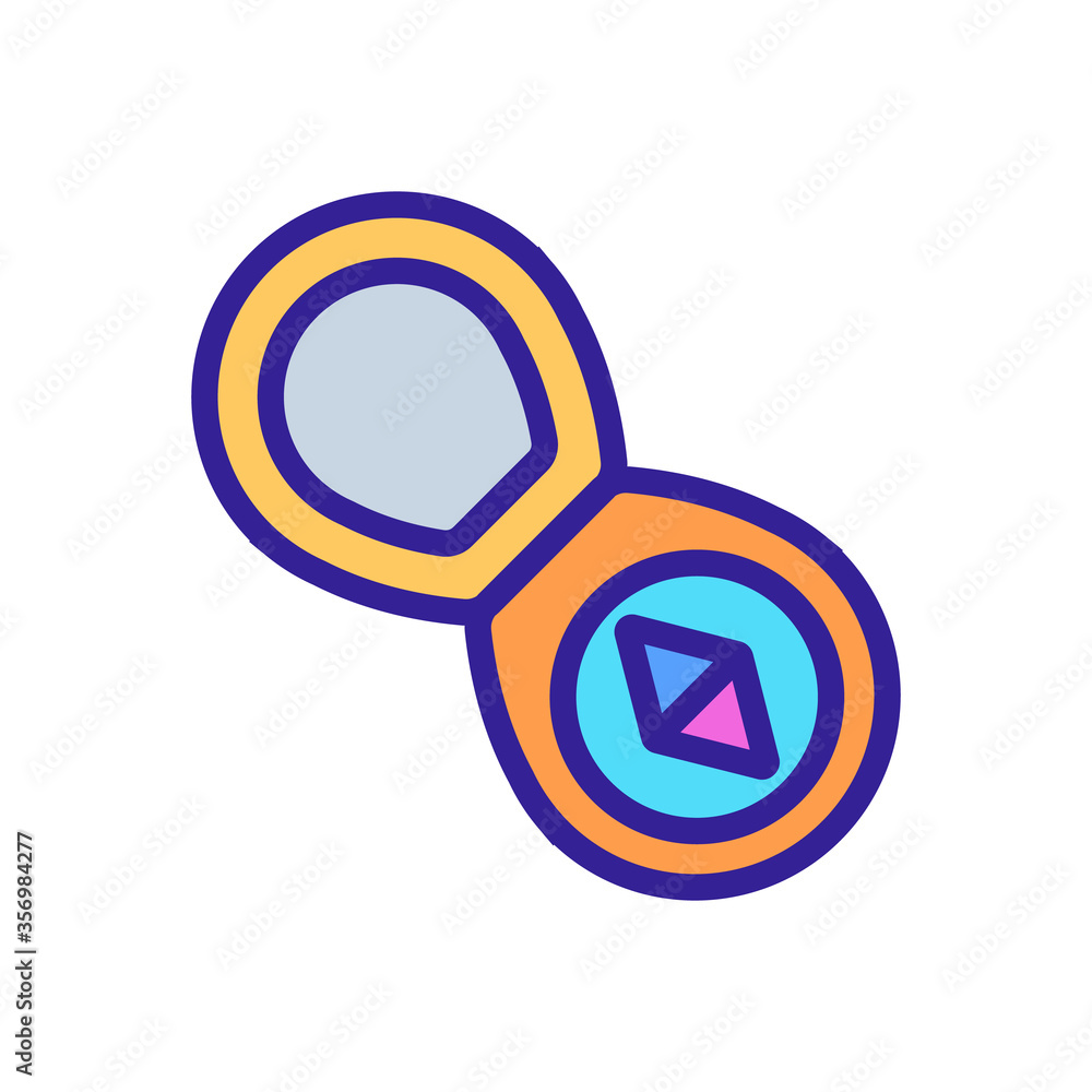 Poster compass portable device icon vector. compass portable device sign. isolated color symbol illustratio