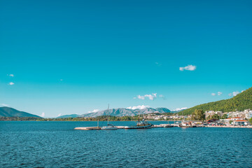 Fototapeta premium Yachts in Ionian sea.