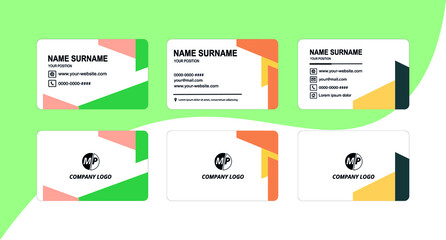 Simple vector business card design