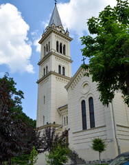 Fototapeta premium The Roman Catholic Cathedral of St. Joseph (Iosif), Sighisoara, Mures County, Romania.
