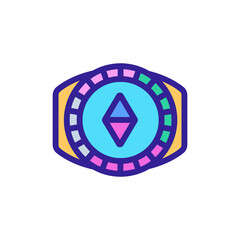 wrist compass tool icon vector. wrist compass tool sign. isolated color symbol illustration