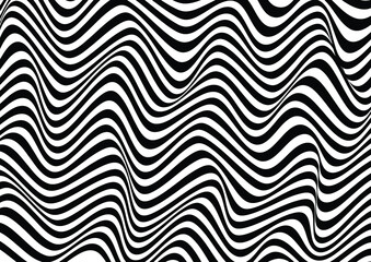 Black and White Wavy Seamless  Lines Patterns-Design Vector optical art abstract background wave design,Wave line and wavy zigzag pattern lines, Abstract wave geometric texture dot halftone. Chevrons.