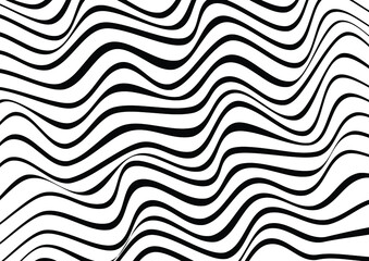 Black and White Wavy Seamless  Lines Patterns-Design Vector optical art abstract background wave design,Wave line and wavy zigzag pattern lines, Abstract wave geometric texture dot halftone. Chevrons.