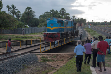 Train engine rotation point Sri Lanka