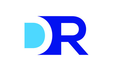 DR or RD Letter Initial Logo Design, Vector Template