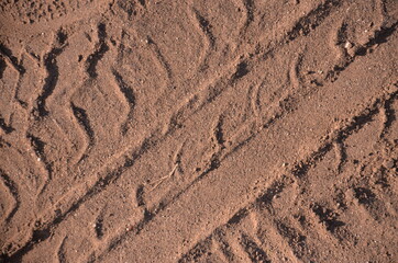 Brown Mars Rover Soil Tire Tracks Dusty Dust Brochure Background Fliers Design