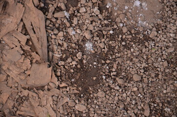 Dried Soil Small Rocks Crushed Brochure Background Fliers Design