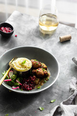 Swedish chicken meatballs with cranberry jam