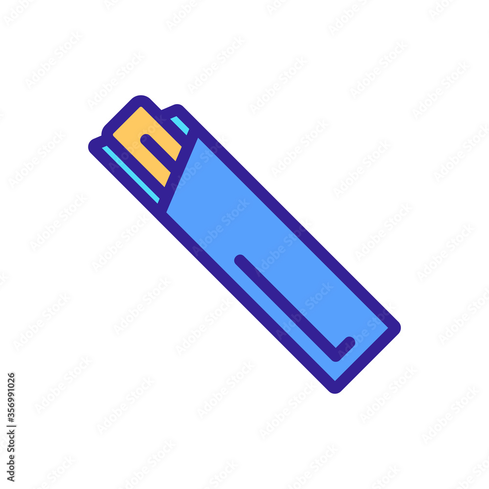 Poster chopstick in paper package icon vector. chopstick in paper package sign. isolated color symbol illus