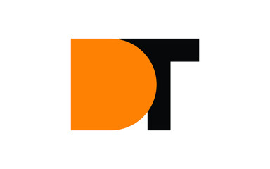 DT or TD Letter Initial Logo Design, Vector Template