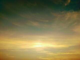 sunset sky with clouds, cloud with blush