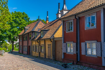 Old houses in Stockholm. Sodermalm district. Sweden. Scandinavia.