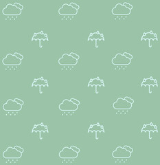 seamless pattern with weather icons, Beautiful geometric shaped pattern drawing on abstract background, watercolor canvas art, graphic design texture illustration wallpaper