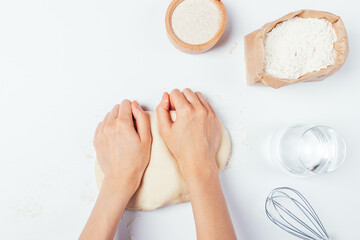 Process of kneading dough