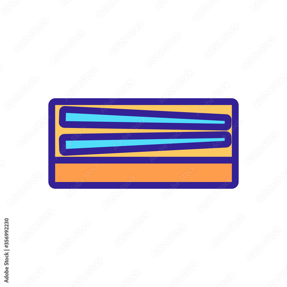 Poster chopstick in box icon vector. chopstick in box sign. isolated color symbol illustration