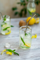 refreshing mint lemonade for a hot day