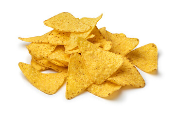 Heap of fresh salted tortilla chips