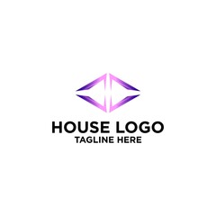Fototapeta premium Unique home design logo template