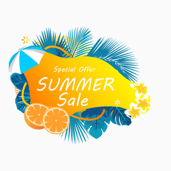 special offer summer sale poster promotion design