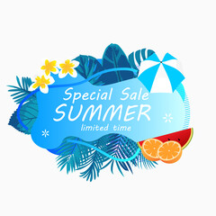 special sale summer limited time vector poster design