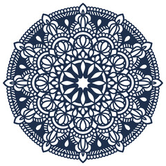 Flower Mandala. Laser cutting template. Stencil. Vintage decorative elements. Die cut oriental pattern. Vector illustration. Islam, arabic, indian, moroccan, spain, turkish, pakistan, ottoman motifs.