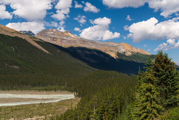 Fototapeta na wymiar nature sceneries inside Jasper National Park, Alberta, Canada